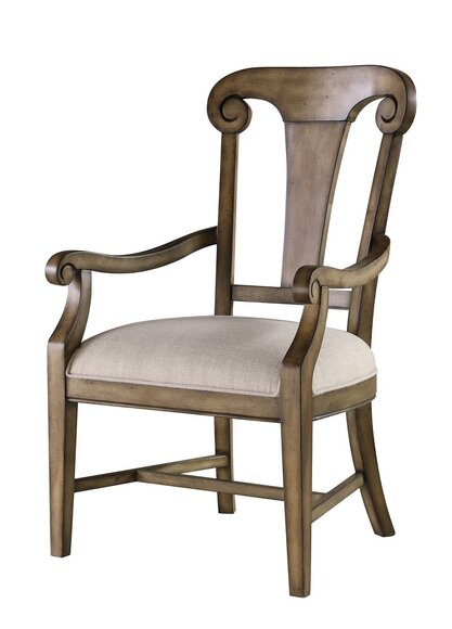 Stuhl Braun Design Wohnzimmer Esszimmer Holz Stühle Polster mit Armlehne Neu von JV Möbel
