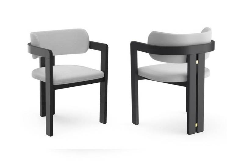 Stuhl Esszimmerstuhl Grau Küchenstuhl Lehnstuhl Luxus Modern Esszimmer von JV Möbel