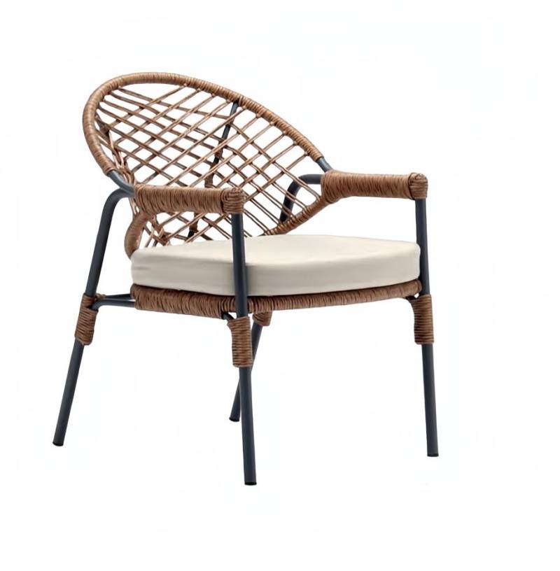 Stuhl Hochwertig Terrasse Braun Luxus Modern Stühle stilvoll Rattan Stil von JV Möbel
