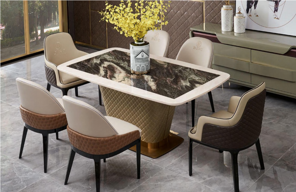 Stuhl Set Sitz Polster Garnitur Esszimmer Stühle Lehn Leder Holz Modern von JV Möbel