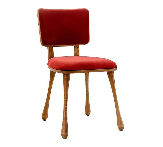 Stuhl Wohnzimmerstuhl Esszimmerstuhl Küchenstuhl Polsterstuhl Rot Holz von JV Möbel