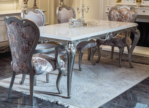 Stuhl mit Armlehne Sessel Esszimmer Holz Lehnstuhl Stühle Design Sessel von JV Möbel
