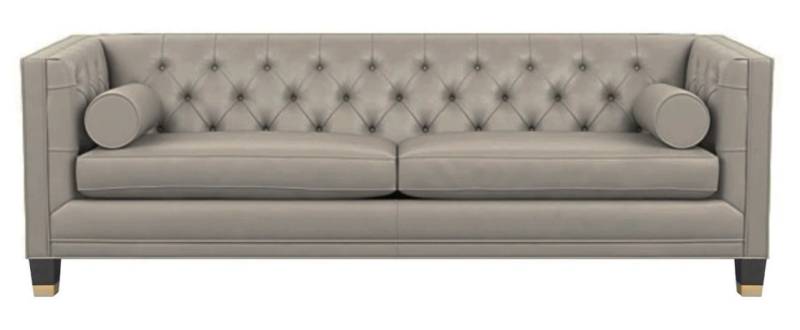 Taupe Dreisitzer Chesterfield Modern Design Couchen Leder Sofa Stoff Möbel Neu von JV Möbel