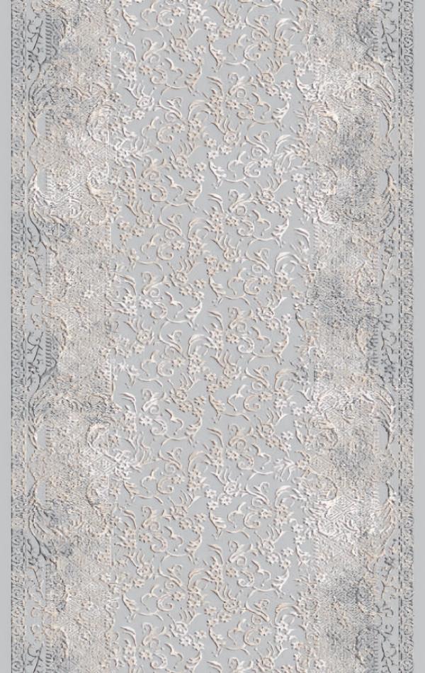 Teppich Grau-Weiß Kunstfaserteppich Kurzflor Wohnzimmer Designer Teppiche von JV Möbel