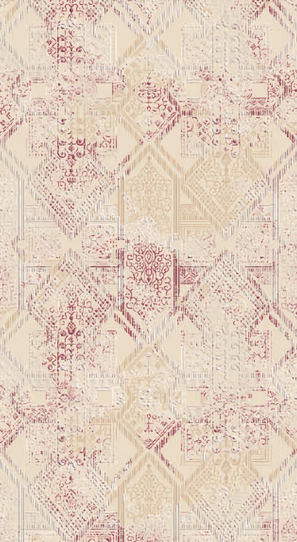 Teppich Kunstteppich Design Gradient Rosa-Beige Kurzflor Wohnzimmer Teppiche von JV Möbel