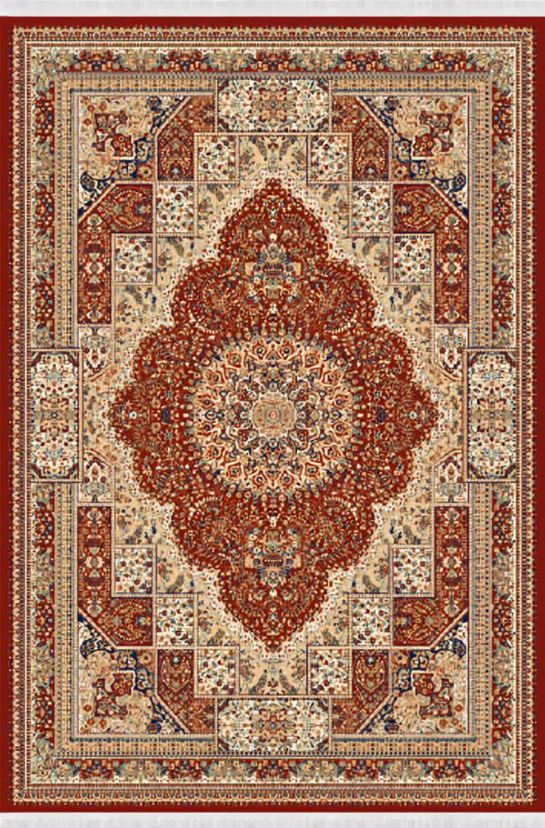Teppich Traditionell Bordüre Orientalischer Design Kunstteppich Rot 150x233 von JV Möbel