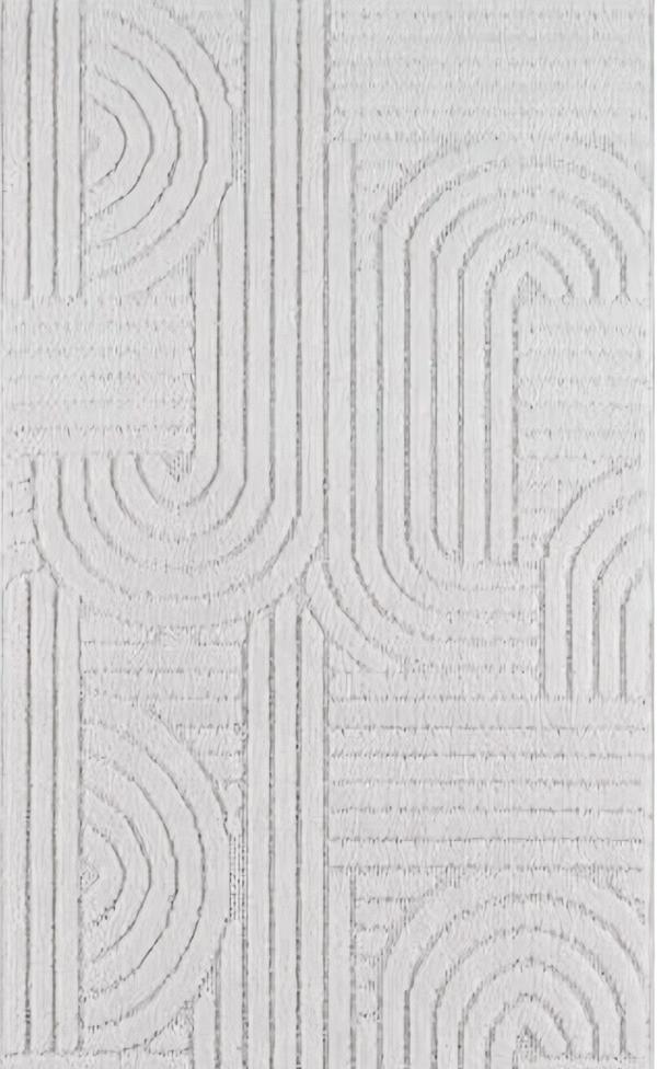 Teppich Wohnzimmerteppich Geometrisches Design Abstrakte Optik Weiß von JV Möbel