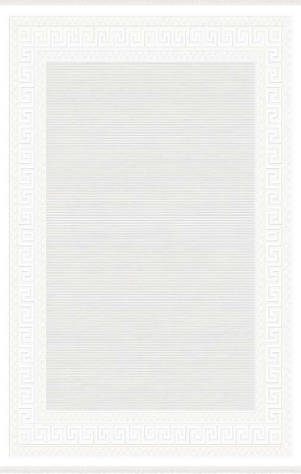 Teppiche Flachgewebe Abstrakte Designer Teppich Orientteppich 160x233 Weiß von JV Möbel