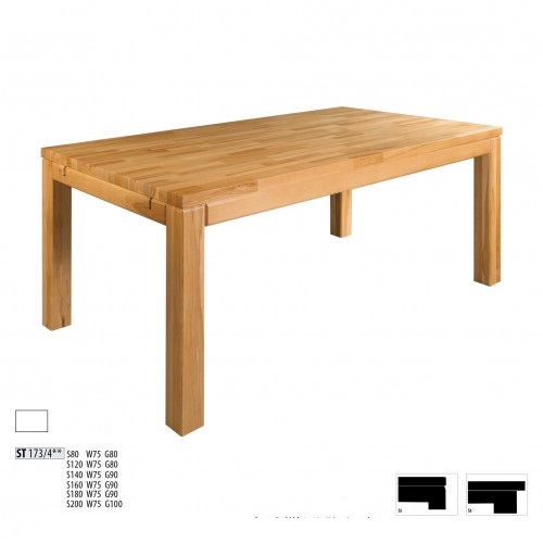 Tisch Esstisch Massive Möbel Esszimmer 200x100cm Echtes Holz Vollholz Neu Tische von JV Möbel