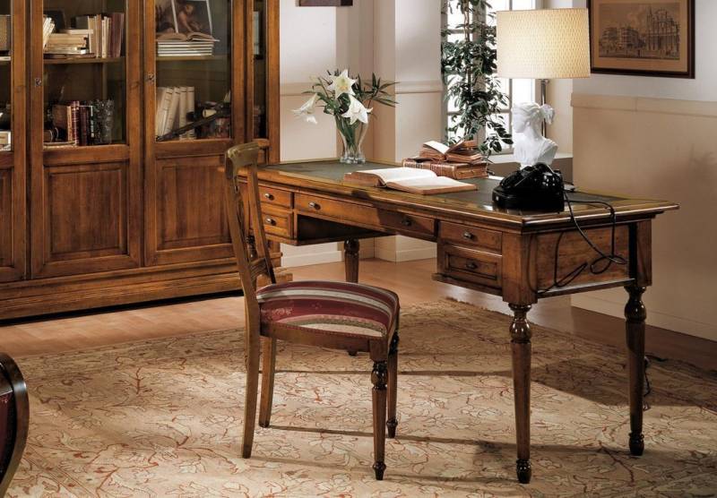Tisch Sekretär Schreibtisch Schreibtische Italienische Möbel Büro Holz Tische von JV Möbel