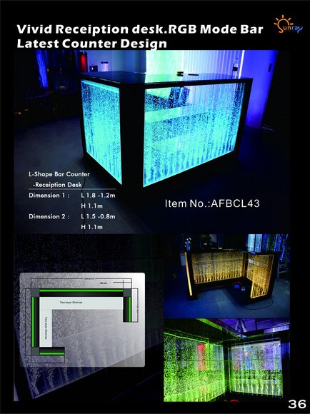 Tisch Wasser Bar Wand Bar Theke Beleuchtete Bartisch Bartheke Led Regal von JV Möbel