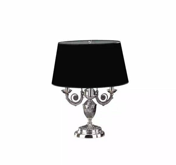 Tischlampe mit Schwarzen Schirm Leuchte Tischleuchte Tischlampen Lampe von JV Moebel