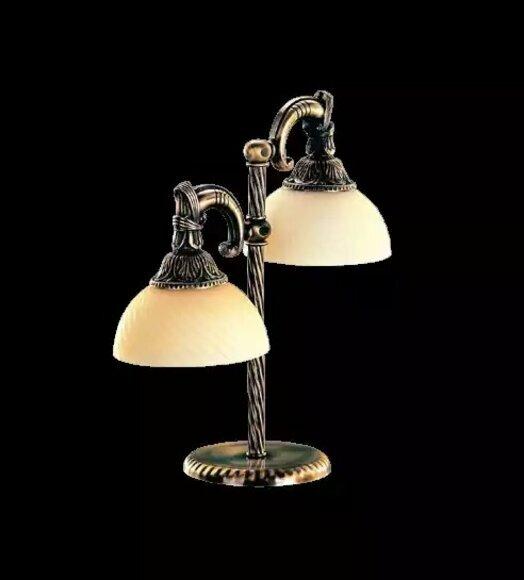 Tischleuchte Tischlampe Lampe Leuchten Art Gold Lampen Tisch Glas von JV Moebel