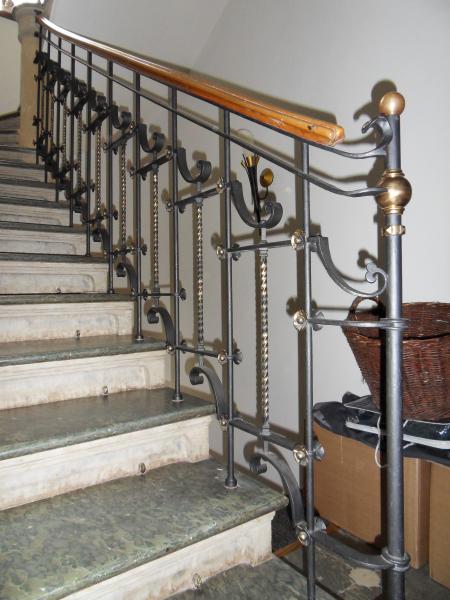 Treppengeländer Handlauf Echen Holz Metall Handgefertiges Geländer Modell #178 von JV Möbel