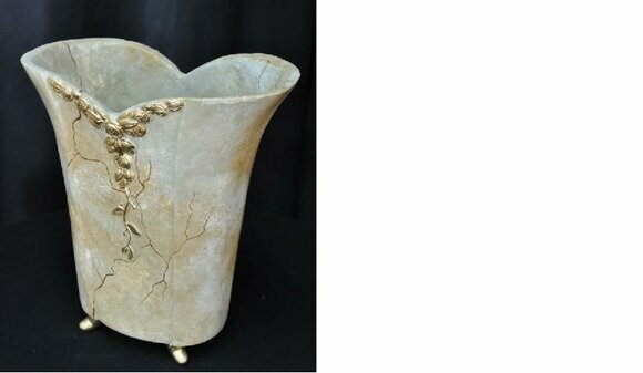 Vase Dekoration Antik Stil Vasen Blumen Behälter Statue Tisch Deko Skulptur von JV Möbel
