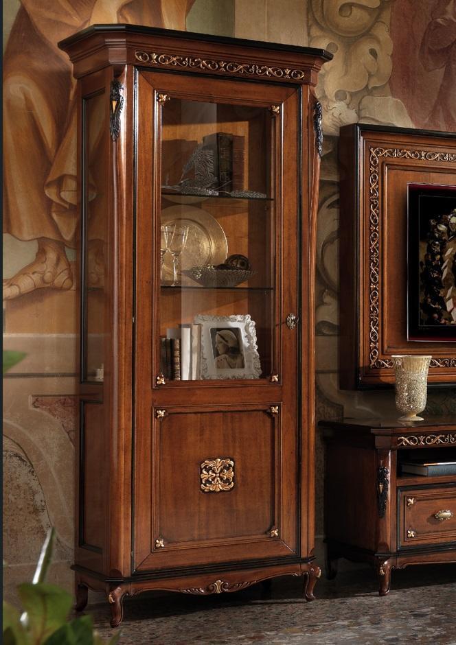 Vitrine 1 Tür Schrank Vitrinen Wohnzimmer Schränke Design Schrank Möbel Glas Neu von JV Möbel