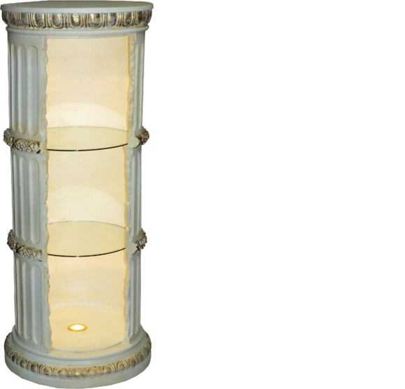 Vitrine Bar Regal Glas Amphore Vase Bodenfase Säule Schrank Vitrinen von JV Möbel