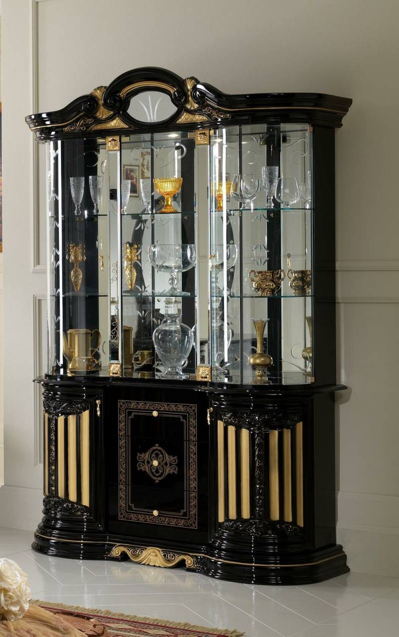 Vitrine Glas Schrank Wohnzimmer Schaufenster Vitrinen xxl Hochschrank von JV Möbel