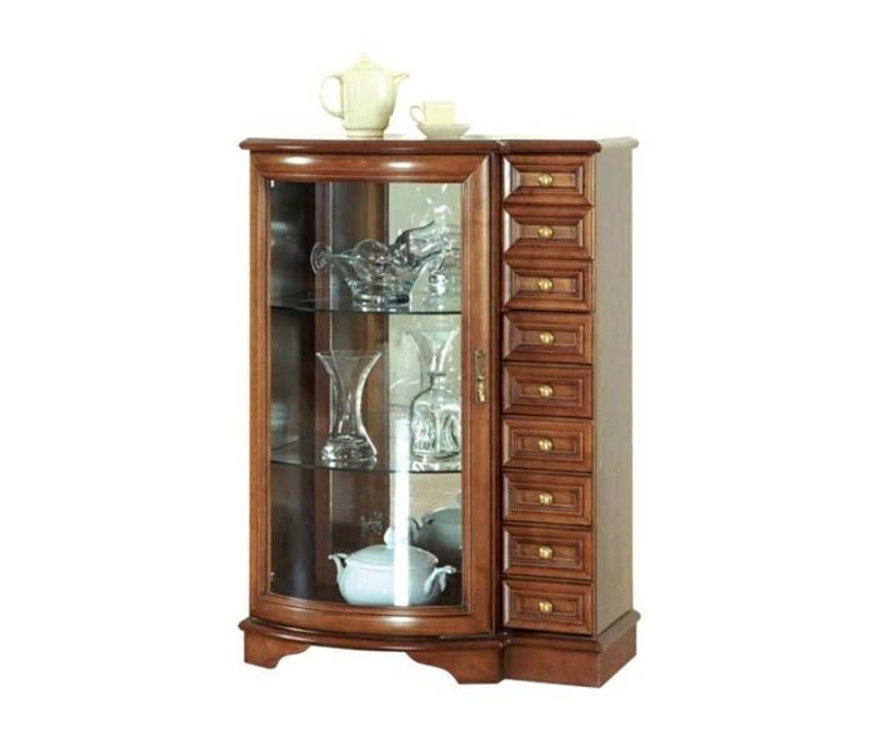 Vitrine Glasvitrine Schaukästchen Glasschrank Regalvitrine Schubladenschrank von JV Möbel