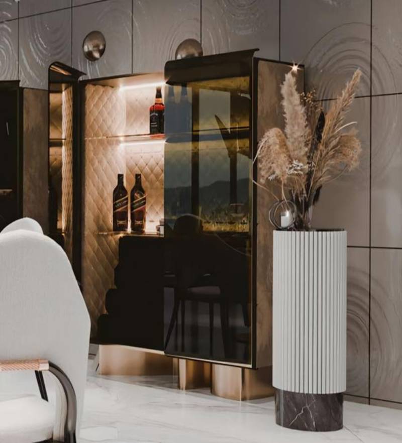 Vitrine Schöne Rote Glas Schrank Vitrinen Holz Glas Wohnzimmer Modern Luxus Neu von JV Möbel