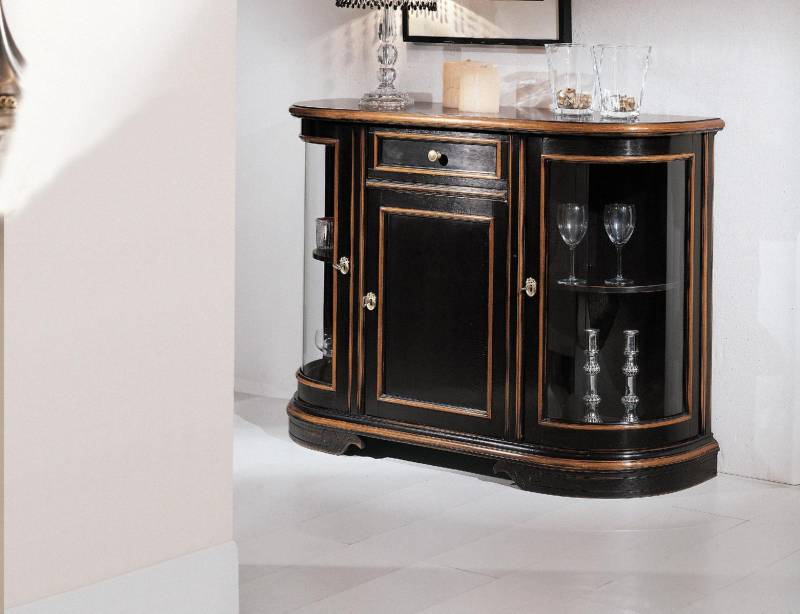 Vitrine Schrank Klassische Vitrinen Wohnzimmer Möbel Massiv Schränke Anrichte von JV Möbel