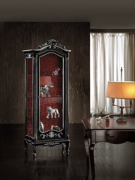 Vitrine Schrank Vitrinen Wohnzimmer Schränke Anrichte Italienische Möbel von JV Möbel