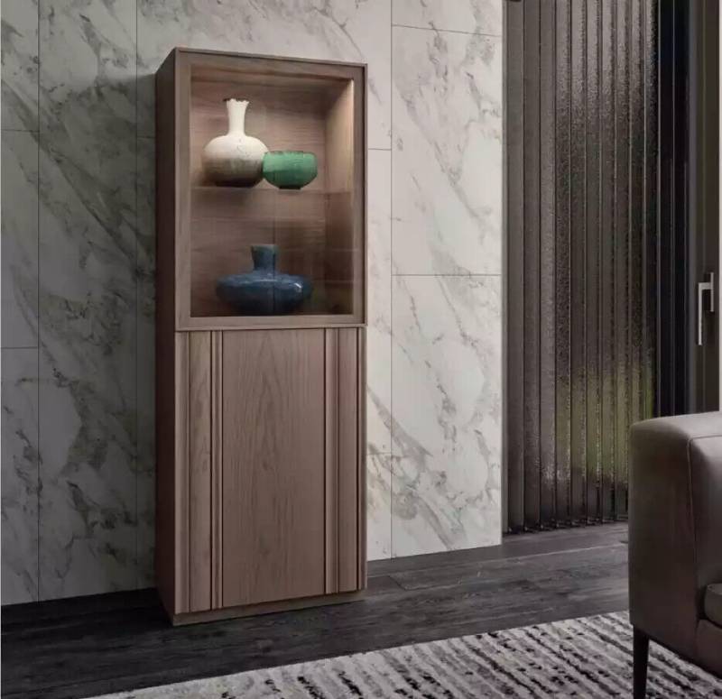 Vitrine Stil Modern Glasvitrine Schrank braun neu wohnzimmer von JV Möbel