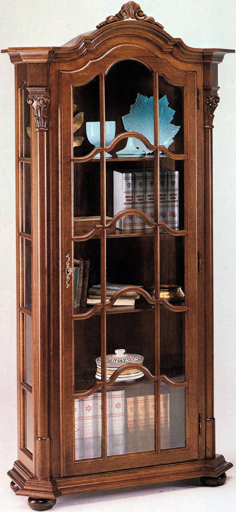 Vitrine für Wohnzimmermöbel Vitrinen Sideboard aus Massivholz Glasvitrinen aus Naturholz von JV Möbel