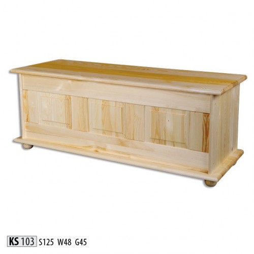 Vollholz Aufbewahrungsbox Holzkiste Deckel Kiefer Handarbeit Kiste Boxen 125x45 von JV Möbel