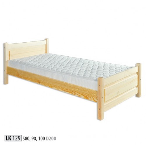 Vollholzbett Echtholz Massivholzbett 100x200 Einzelbett Seniorenbett Handarbeit von JV Möbel