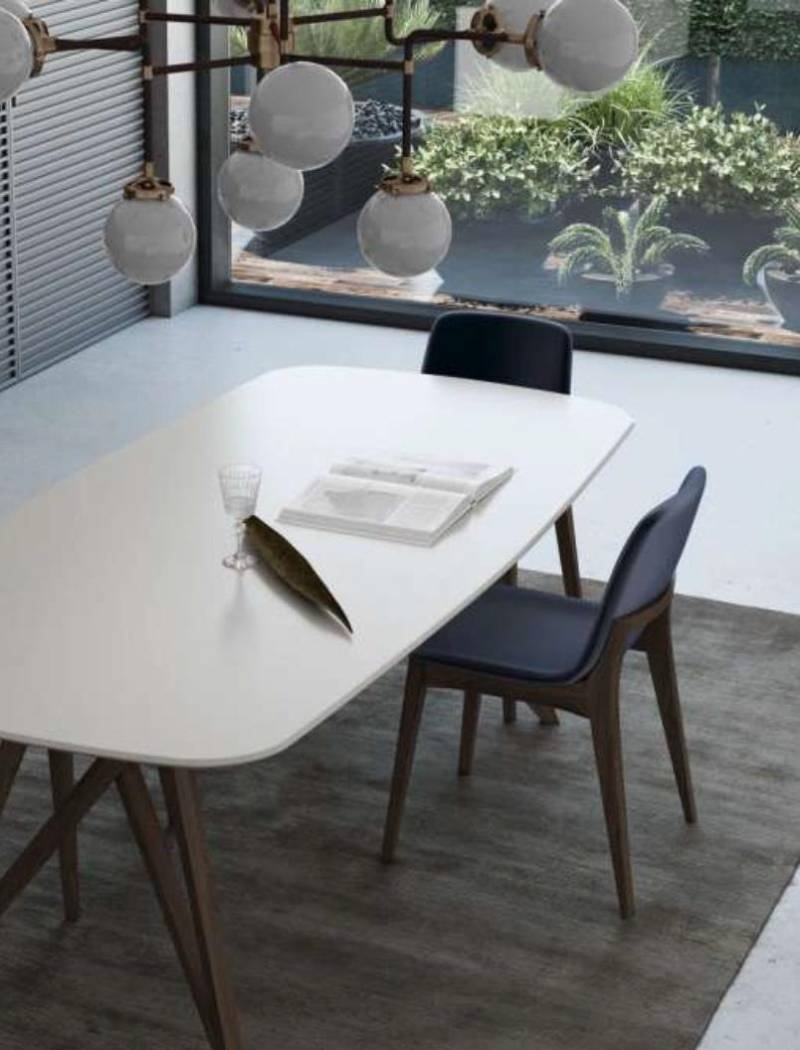 Walnuss Natur Küchentisch Esszimmermöbel Moderner Stil Luxus Möbel Tisch von JV Möbel