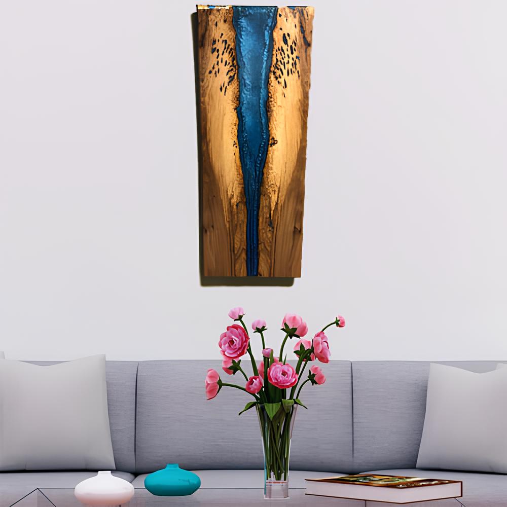 Wand Bild Epoxid Harz Gemälde Echtes Designer Bild Handarbeit Wasser Fall Bild von JV Möbel