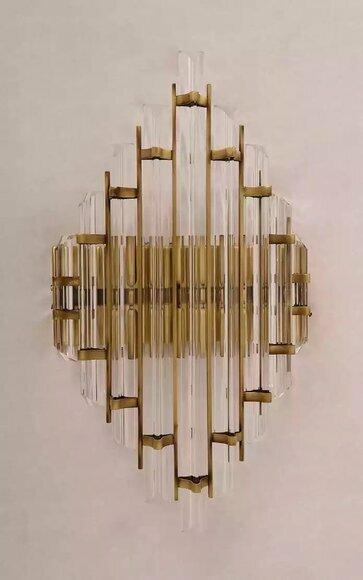 Wandlampe Wand Leuchten Lampen Crystal Wohnzimmer Luxus gold von JV Moebel