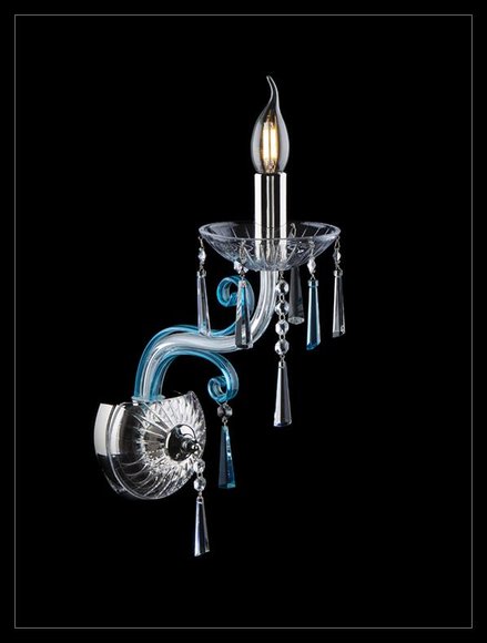 Wandleuchte Bohemia Luster Antik Stil Kronleuchter Wand Lampen Blaue von JV Möbel
