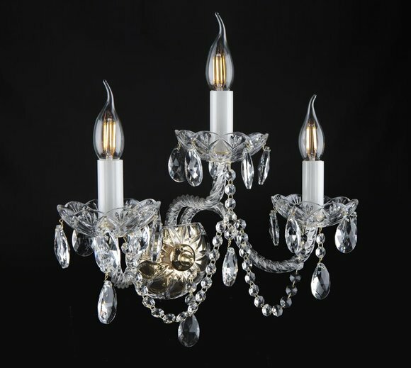 Wandleuchte Bohemia Luster Antik Stil Kronleuchter Wand Lampen Wandlampe von JV Möbel