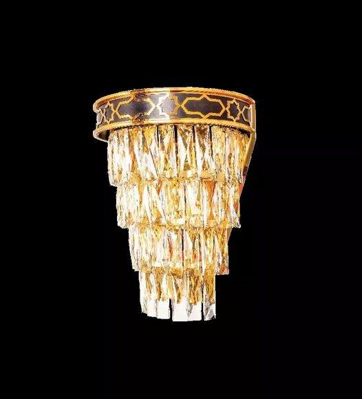 Wandleuchten Wandleuchte Wandlampe Lüster Wand Lampen Kristall Gold von JV Moebel