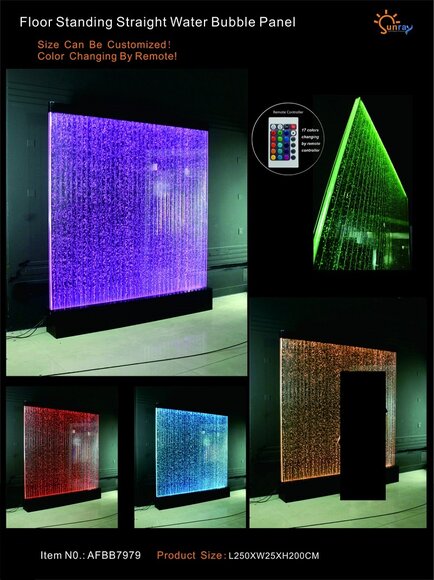 Wandpaneel Trennwand Wasser Wand LED Wasserwand Design Beleuchtet von JV Möbel