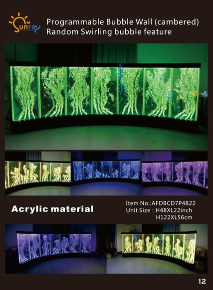 Wandpaneel Wasserblasen LED Wände Designer Wasser Wand Beleuchtete Wandpaneel Wasserblasen LED Wände Designer Wasser Wand Beleuchtete von JV Möbel