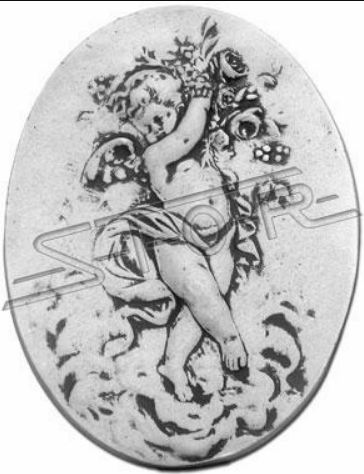 Wandrelief Steinplatte Bild Kind Stein Gemälde Engel Relief Bilder Steinguss von JV Möbel