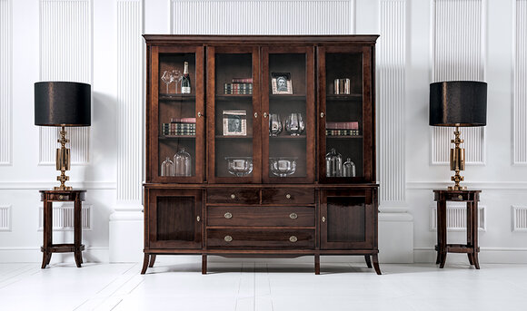 Wandschrank Edle Anrichte Holz Barock Stil Hochglanz Buffet Vitrine Schrank Neu Wandschrank Edle Anrichte Holz Barock Stil Hochglanz Buffet Vitrine Schrank Neu von JV Möbel