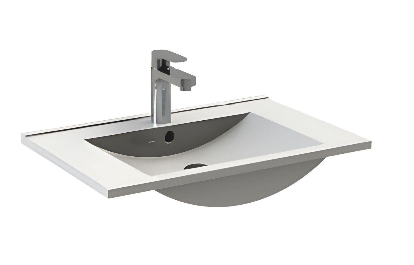 Waschbecken aus Keramik Bad Becken Weiß Badezimmerwaschbecken Badmöbel Waschbecken aus Keramik Bad Becken Weiß Badezimmerwaschbecken Badmöbel von JV Möbel