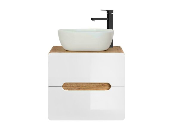 Waschtisch Badezimmer Waschbecken mit Aufsatz Becken 60cm von JV Möbel