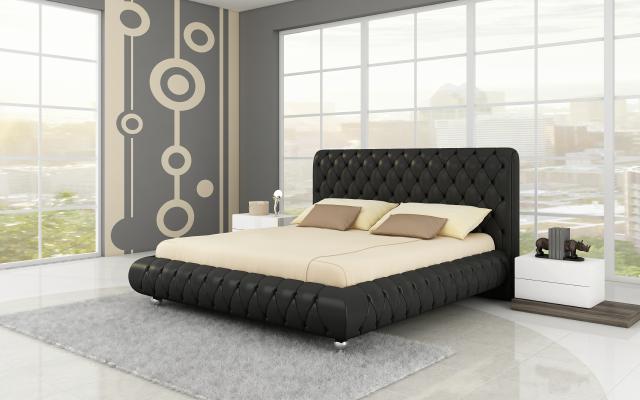 Wasserbett Komplett Lederbett Polsterbett mit Matratze Chesterfield Bett Betten Wasserbett Komplett Lederbett Polsterbett mit Matratze Chesterfield Bett Betten von JV Möbel