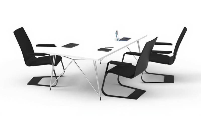 Weiß 4-Sitzer Schreibtisch Workstation Arbeitsplatztheke Multifunktions Weiß 4-Sitzer Schreibtisch Workstation Arbeitsplatztheke Multifunktions von JV Möbel