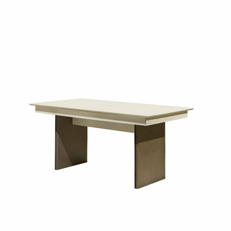 Weiß-Brauner Esstisch Luxuriöse Esszimmer Möbel Ausziehbarer Holz Tisch von JV Moebel