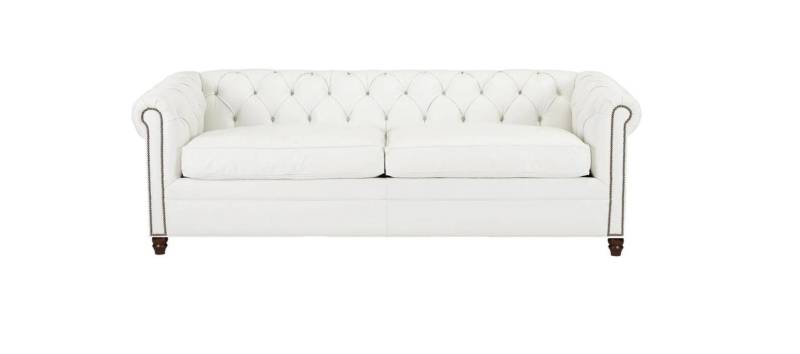 Weiß Chesterfield Modern Design Dreisitzer Couchen Leder Sofa Ledersofa Möbel von JV Möbel