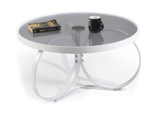 Weiß Couchtisch Wohnzimmer Einrichtung Designer Glastisch Beistelltisch von JV Moebel