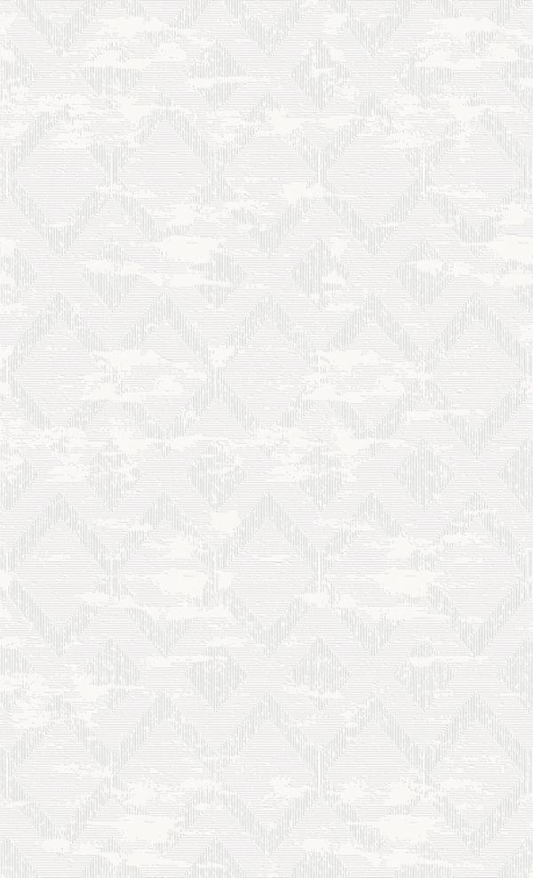 Weiß Wohnzimmerteppich Teppich Kurzflor Geometrisches Design Raute Muster von JV Möbel