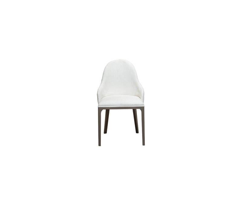 Weißer Esszimmerstuhl Designer Lehnstühle Holzfüße Designer Polsterstuhl von JV Moebel