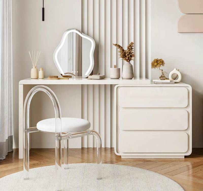Weißer Moderner Schminktisch Designer Frisiertisch Mit Schubladen Neu von JV Möbel